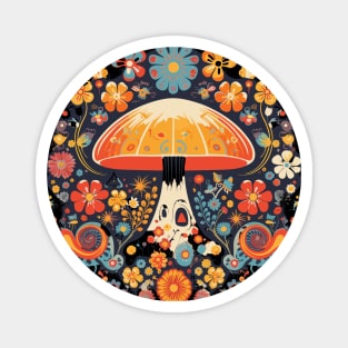 Retro Mushroom Magnet